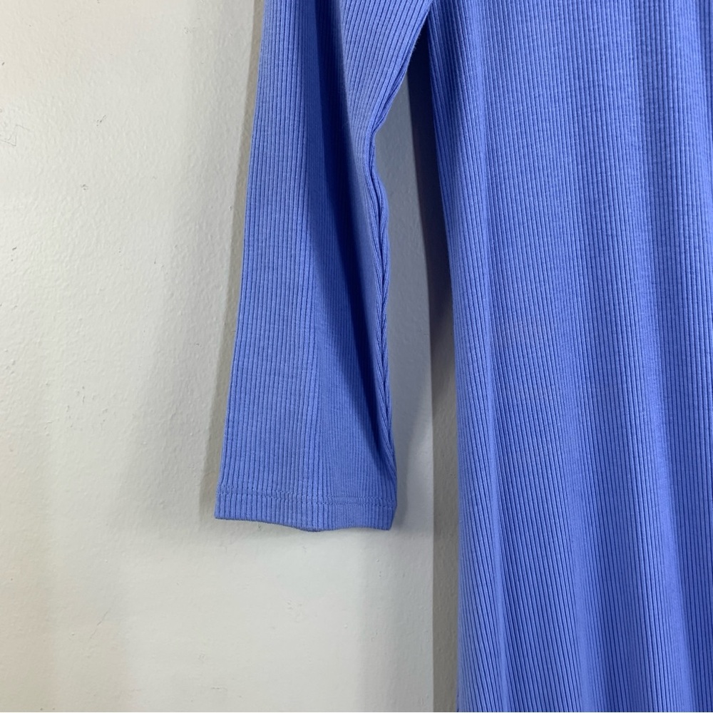 Soft Sorroundings Ribbed 3/4 sleeves Aria Dress in Persian Jewel—Medium - Picture 4 of 16